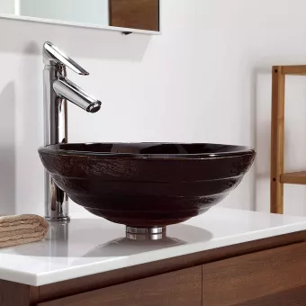 СТЕКЛЯННАЯ РАКОВИНА KRAUS IRIS (GV-693-19MM)