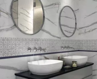 OPOCZNO BLUMARINE WHITE STRUCTURE SATIN 25X75