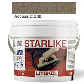 LITOKOL STARLIKE CLASSIC C.300 АСИЗА 5 кг ЭПОКСИДНАЯ ЗАТИРКА STRASS0005