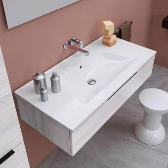 КЕРАМИЧЕСКАЯ РАКОВИНА 122 СМ FLAMINIA BLOOM, WHITE (BM120L)