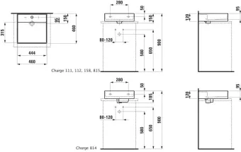 КЕРАМИЧЕСКАЯ РАКОВИНА 46 СМ LAUFEN KARTELL, БЕЛЫЙ (H8183310001111)