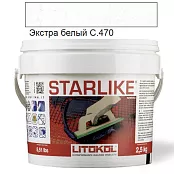 LITOKOL STARLIKE CLASSIC C.470 ЭКСТРА БЕЛЫЙ 2,5 кг ЭПОКСИДНАЯ ЗАТИРКА STRBAS02.5