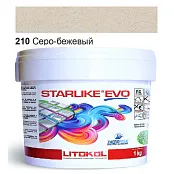 ЭПОКСИДНАЯ ЗАТИРКА LITOKOL STARLIKE EVO 210 СЕРО-БЕЖЕВАЯ 1 КГ (STEVOGRE0001)