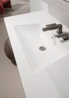 КЕРАМИЧЕСКАЯ РАКОВИНА 122 СМ FLAMINIA BLOOM, WHITE (BM120L)