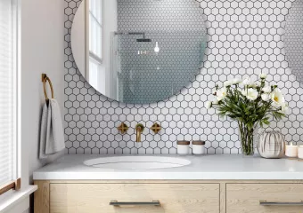 KOTTO H 6024 HEXAGON WHITE 29,5X29,5X0,9