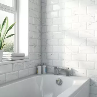 GOLDEN TILE METROTILES CARRARA 10X20X0,7