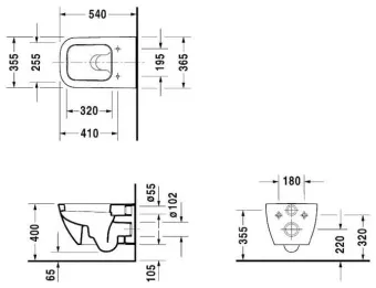 ПОДВЕСНОЙ УНИТАЗ DURAVIT HAPPY D.2 (2221090000)