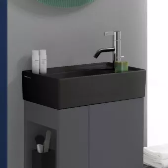 КЕРАМИЧЕСКАЯ РАКОВИНА 46 СМ LAUFEN KARTELL, ЧЕРНЫЙ МАТОВЫЙ (H8153347161111)