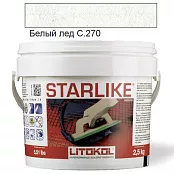 LITOKOL STARLIKE CLASSIC C.270 БЕЛЫЙ ЛЕД 2,5 кг ЭПОКСИДНАЯ ЗАТИРКА STRBGH02.5