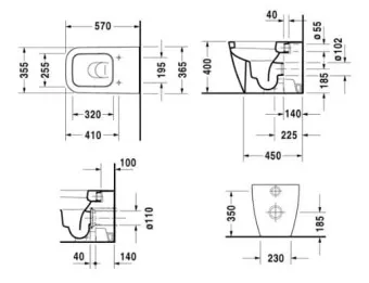 НАПОЛЬНЫЙ УНИТАЗ DURAVIT HAPPY D.2 (2159090000)