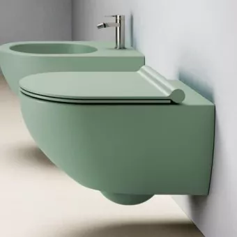 ПОДВЕСНОЙ БЕЗОБОДКОВЫЙ УНИТАЗ CATALANO SFERA NEWFLUSH, ЗЕЛЕНЫЙ (1VSF54RVS)