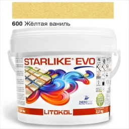 ЭПОКСИДНАЯ ЗАТИРКА LITOKOL STARLIKE EVO 600 ЖЕЛТАЯ ВАНИЛЬ 2,5 КГ (STEVOGVN02.5)
