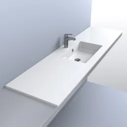 РАКОВИНА ВСТРАИВАЕМАЯ FANCY MARBLE LAURETTA 1850, БЕЛЫЙ (5615301)