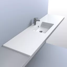 РАКОВИНА ВСТРАИВАЕМАЯ FANCY MARBLE LAURETTA 1850, БЕЛЫЙ МАТОВЫЙ (5615303)