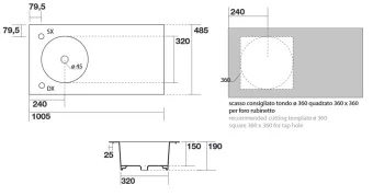 КЕРАМИЧЕСКАЯ РАКОВИНА 100 СМ AXA SKYLAND (32140001)