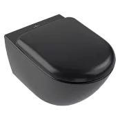 ПОДВЕСНОЙ БЕЗОБОДКОВЫЙ УНИТАЗ VILLEROY&BOCH ANTAO СО СМЫВОМ TWISTFLUSH, PURE BLACK (4674T0R7)