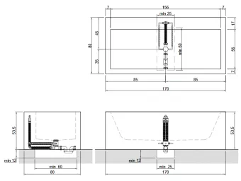 ВАННА ОТДЕЛЬНОСТОЯЩАЯ ANTONIO LUPI BIBLIO 170X80 СМ (BIBLIO22-4)
