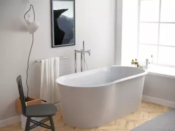 ВАННА КАМЕННАЯ ROCA RAINA 159Х79 СМ, БЕЛАЯ (A248466000)