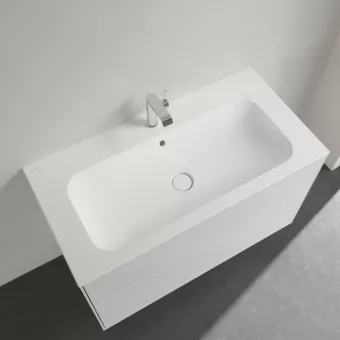 РАКОВИНА ВСТРАИВАЕМАЯ 100Х50 VILLEROY&BOCH FINION, STONE WHITE (4164ABRW)