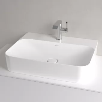 РАКОВИНА НАКЛАДНАЯ 60Х47 VILLEROY&BOCH FINION, STONE WHITE (41686LRW)