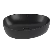 РАКОВИНА НАКЛАДНАЯ АССИМЕТРИЧНАЯ 51Х40 СМ VILLEROY&BOCH ANTAO, PURE BLACK (4A7351R7)