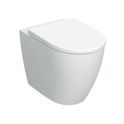 УНИТАЗ НАПОЛЬНЫЙ БЕЗОБОДКОВЫЙ, БЕЗ БАЧКА, RIMFREE, С КРЫШКОЙ GEBERIT ICON, АЛЬПИЙСКИЙ БЕЛЫЙ МАТОВЫЙ (502.383.JT.1)