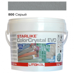 ЭПОКСИДНАЯ ЗАТИРКА LITOKOL STARLIKE EVO COLORCRYSTAL 800 СЕРЫЙ ХАМЕЛЕОН 2,5 КГ (CCEVOGSL02.5)