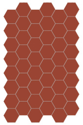 Фото плитки TERRATINTA MAGICA HEXA FLOOR RUSTY RED MATT 140X160 из коллекции TERRATINTA MAGICA HEXA 
