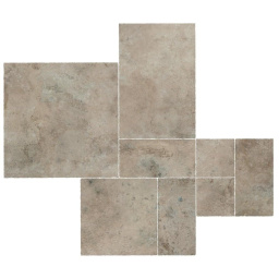 Фото плитки ATLAS CONCORD AIX CENDRE TUMBLED A04Z) MULTIFORMATO KIT THICK 0,9 A04Z SM из коллекции ATLAS CONCORDE AIX 