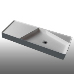 РАКОВИНА НАКЛАДНАЯ 108 СМ ANTONIO LUPI SIMPLO, ТЕМНО-СЕРЫЙ (SIMPLO108 BIANCO-MATITA)