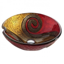 СТЕКЛЯННАЯ РАКОВИНА KRAUS COPPER SNAKE (GV-620-17MM)