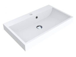 РАКОВИНА НАКЛАДНАЯ КАМЕННАЯ 70 СМ MIRAGGIO VARNA 700 MIRASOFT, БЕЛЫЙ МАТОВЫЙ (0001026)