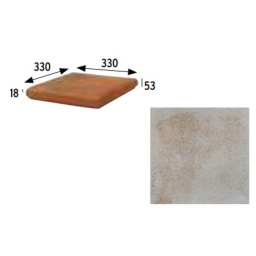 Керамогранит GRES ARAGON ANTIC CENIZA ESQUINA PZ555 33x33x1,8 из коллекции GRES ARAGON ANTIC 