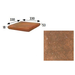 Керамогранит GRES ARAGON ANTIC CUERO ESQUINA PZ555 33x33x1,8 из коллекции GRES ARAGON ANTIC 