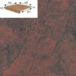 Керамогранит GRES ARAGON JASPER ROJO PELDANO PZ270 32,5x33x1,8 из коллекции GRES ARAGON JASPER 
