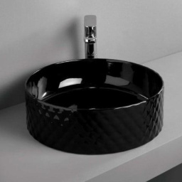 КЕРАМИЧЕСКАЯ РАКОВИНА 44 СМ ARTCERAM ROMBO, BLACK GLOSSY (OSL009 03; 00)