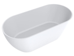 ВАННА ОТДЕЛЬНОСТОЯЩАЯ КАМЕННАЯ MIRAGGIO GREENLAND MIRASOFT 168X80 СМ, БЕЛАЯ МАТОВЫЙ (0001029)