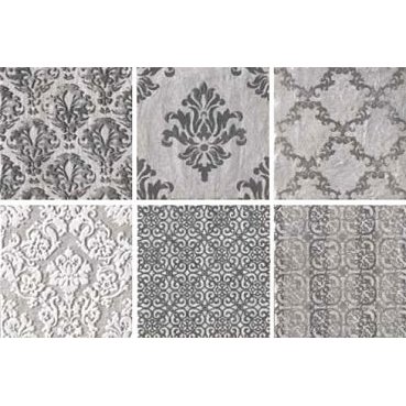 Фото плитки CIR BIARRITZ INSERTO ALOHA CENDRE S/6 1045719 20x20 из коллекции CIR BIARRITZ 