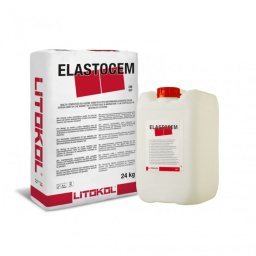 ЭЛАСТИЧНАЯ ГИДРОИЗОЛЯЦИЯ LITOKOL ELASTOCEM 2-КОМП. A+B 24+8 КГ (ELST0024+ELST0008)