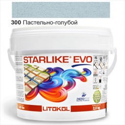 ЭПОКСИДНАЯ ЗАТИРКА LITOKOL STARLIKE EVO 300 ПАСТЕЛЬНО-ГОЛУБАЯ 2,5 КГ (STEVOAPS02.5)