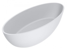 ВАННА ОТДЕЛЬНОСТОЯЩАЯ КАМЕННАЯ MIRAGGIO MADONNA MIRASOFT 180X80 СМ, БЕЛАЯ МАТОВЫЙ (0001041)