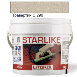 LITOKOL STARLIKE CLASSIC C.290 ТРАВЕРТИН 5 кг ЭПОКСИДНАЯ ЗАТИРКА STRTRV0005