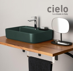 КЕРАМИЧЕСКАЯ РАКОВИНА 60 СМ CIELO SHUI COMFORT, ТЕМНО-ЗЕЛЕНЫЙ (SHCOLARF-MU)