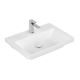 РАКОВИНА 65Х47 VILLEROY&BOCH SUBWAY 3.0, STONE WHITE (4A7066RW)