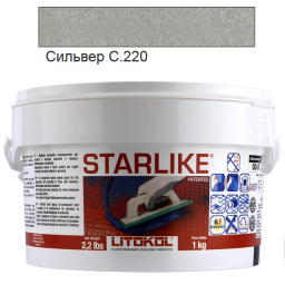 LITOKOL STARLIKE CLASSIC C.220 СИЛЬВЕР 1 кг ЭПОКСИДНАЯ ЗАТИРКА STRGPT0001