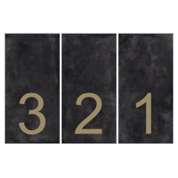 Фото плитки FIANDRE DESIGN YOUR SLABS COUNTDOWN GOLD COMPOSIZIONE VISIONS 3 ШТ NAT Y4V600D453006 150X300X0,6 из коллекции FIANDRE DESIGN YOUR SLABS 