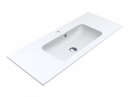 КЕРАМИЧЕСКАЯ ВСТРАИВАЕМАЯ РАКОВИНА 110 СМ MIRAGGIO DELLA 1100 MIRASOFT, БЕЛЫЙ МАТОВЫЙ (0001074)