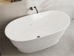 ВАННА ОТДЕЛЬНОСТОЯЩАЯ КАМЕННАЯ MIRAGGIO MOLLY 160X80 СМ, БЕЛАЯ МАТОВЫЙ (0002112)