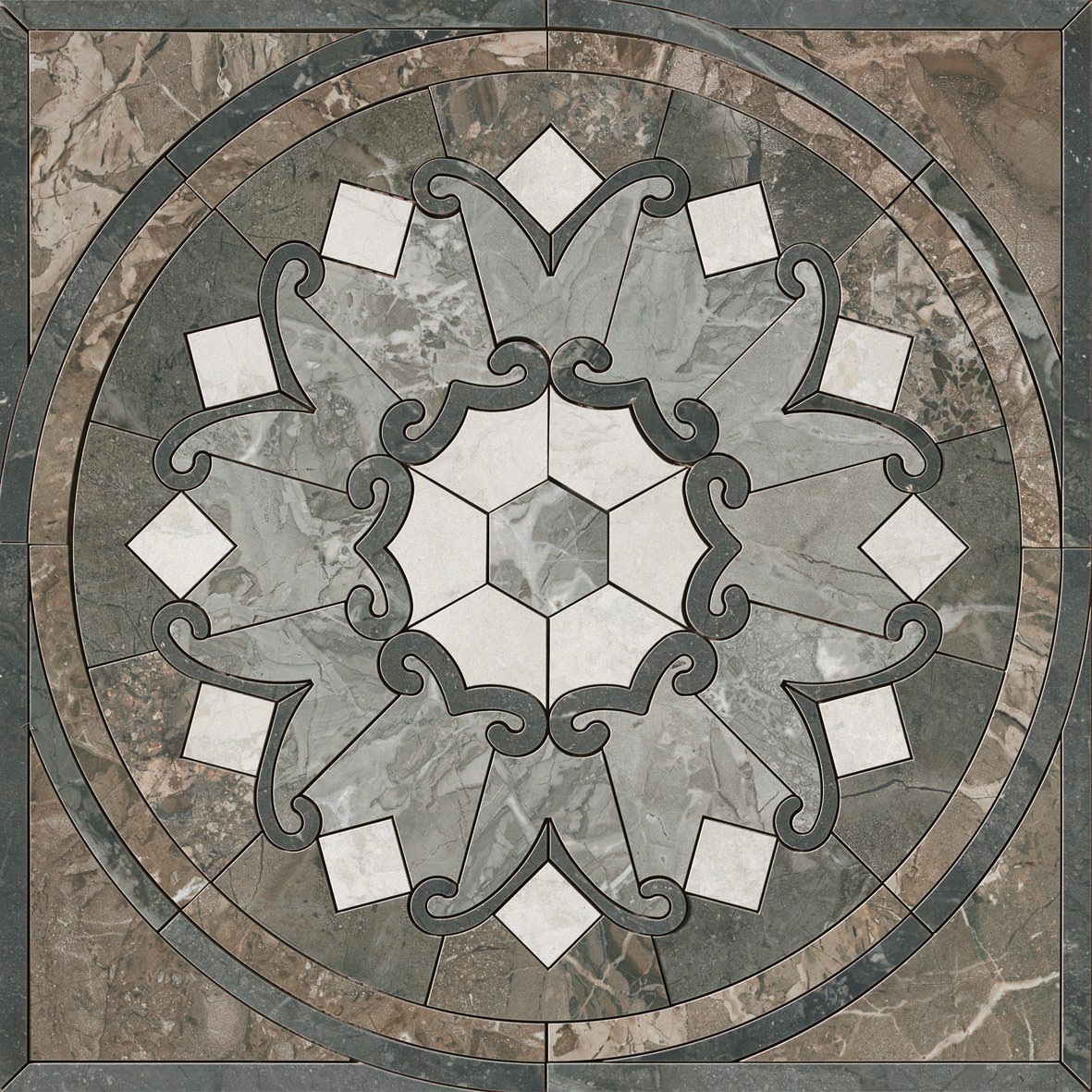 Фото плитки LA FABBRICA ROSONE SMART LAPP RET 96.2x96.2 из коллекции LA FABBRICA SMART 