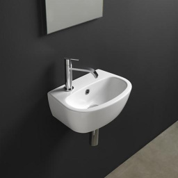 КЕРАМИЧЕСКАЯ ПОДВЕСНАЯ РАКОВИНА 40 СМ NIC DESIGN MILK, БЕЛЫЙ ГЛЯНЦЕВЫЙ (001 311.001)